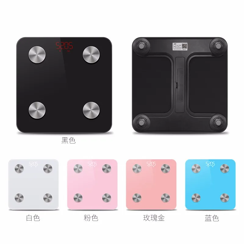 Popular Simple Lose Weight Wifi Smart Weight Body Analyzer Scale Digital Display LED Display Rectangle Electronic Weighing Scale