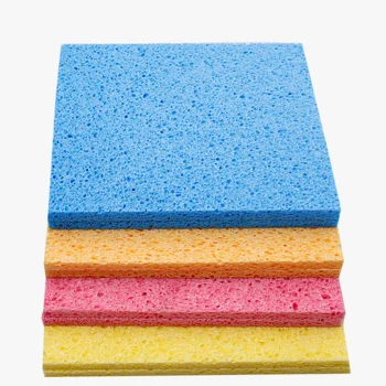 
100% Natural Colorful Cellulose Kitchen Scrub Multi-use Dishwashing Sponge 