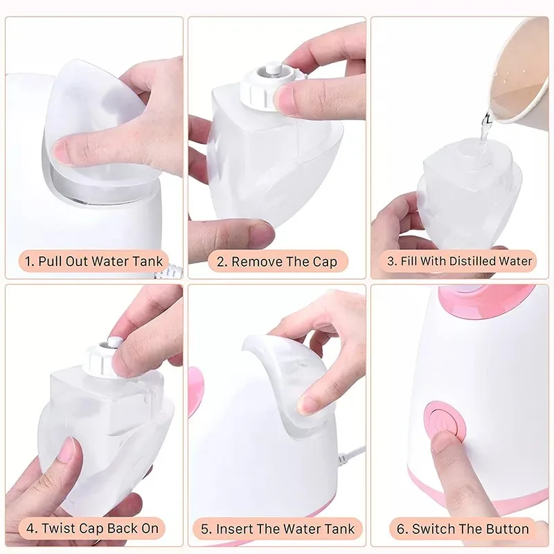 New Trending ODM OEM Portable Electric Nano Mist Sprayer Mini Face Spa Facial Steamer