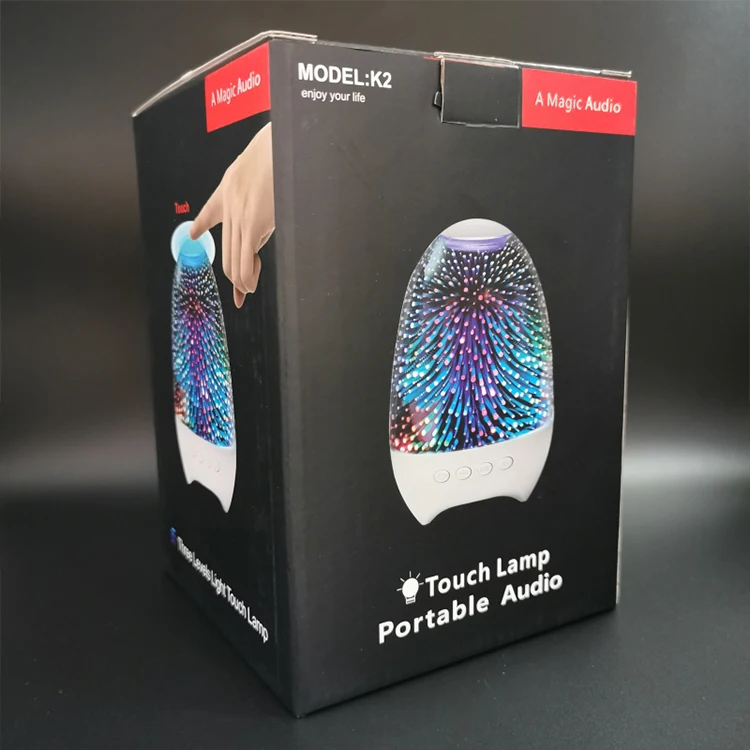 newest high quality portable Colorful Touch Control Table Lamp Wireless Stereo Speaker