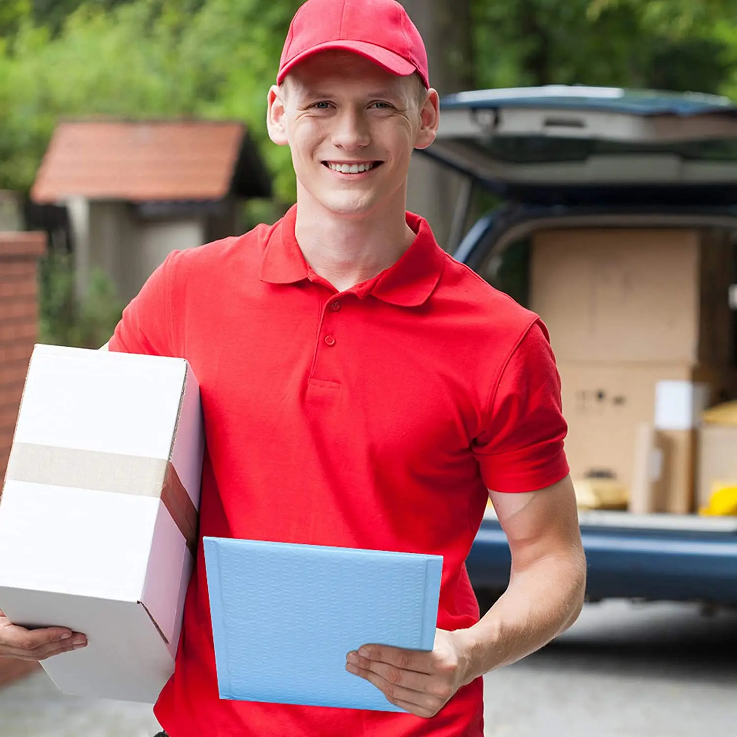 Factory Customized Logo Printed Biodegradable Blue Pink Plastic Air Bubble Padded Envelope Wrap Shipping Bag Poly Bubble Mailer