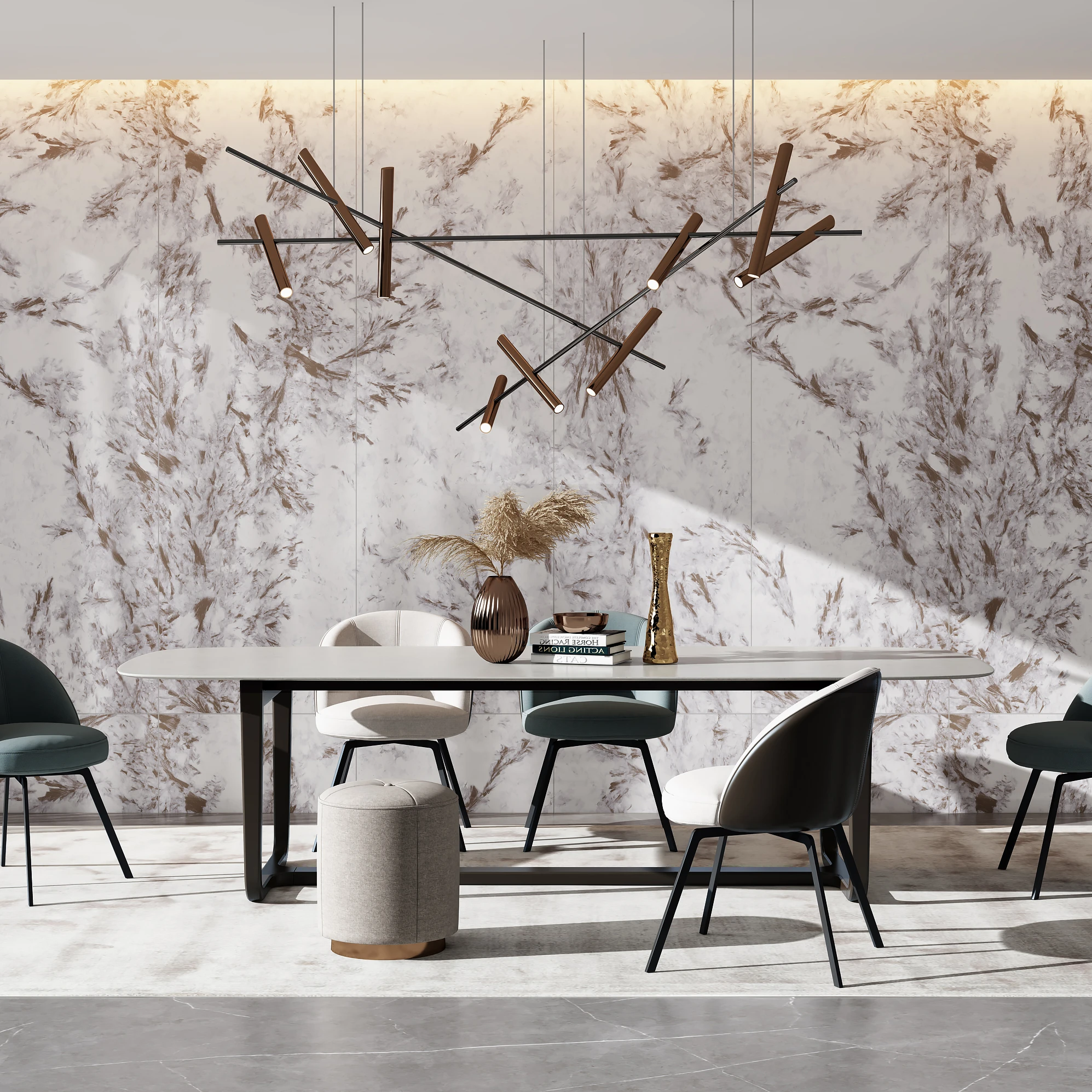Porcelain polished glazed marble look slab tile flooring sintered stone for 15mm thickness
