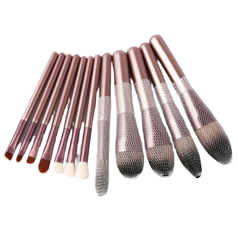 
12pcs Microcrystalline Silk Grape Makeup Brushes Small Pudding Super Soft Set Beauty Brush makeup tools 