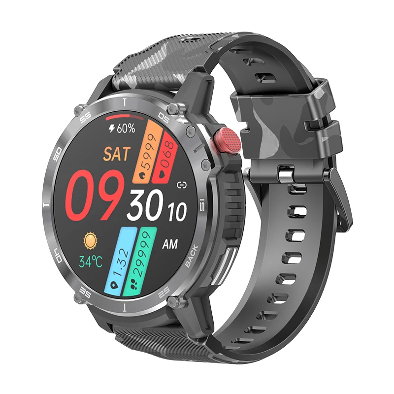 C22 Smart Watch 400*400 1G+4G Memory BT Calling Activity Trackers Sports Smartwatch for Men 400mAh Large Battery