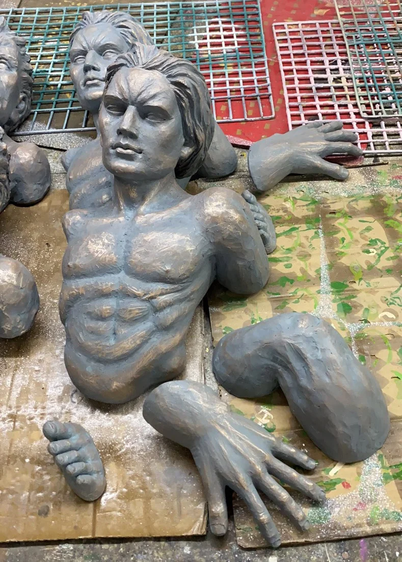 man wall art sculpture