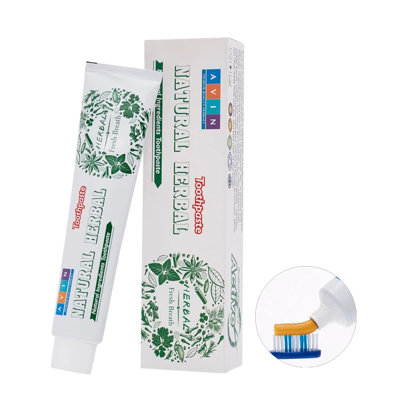 Wholesale OEM Private Label High Quality Fresh Breath Natural Herbal Toothpaste Manufacturer Without Fluoride