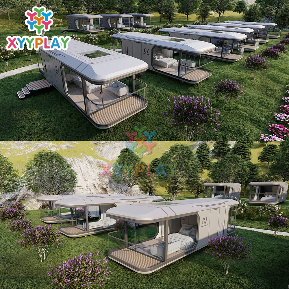 Seismic-Resistant Prefab Cabin: Wholesale Modern Tiny House with Sleeping Capsule