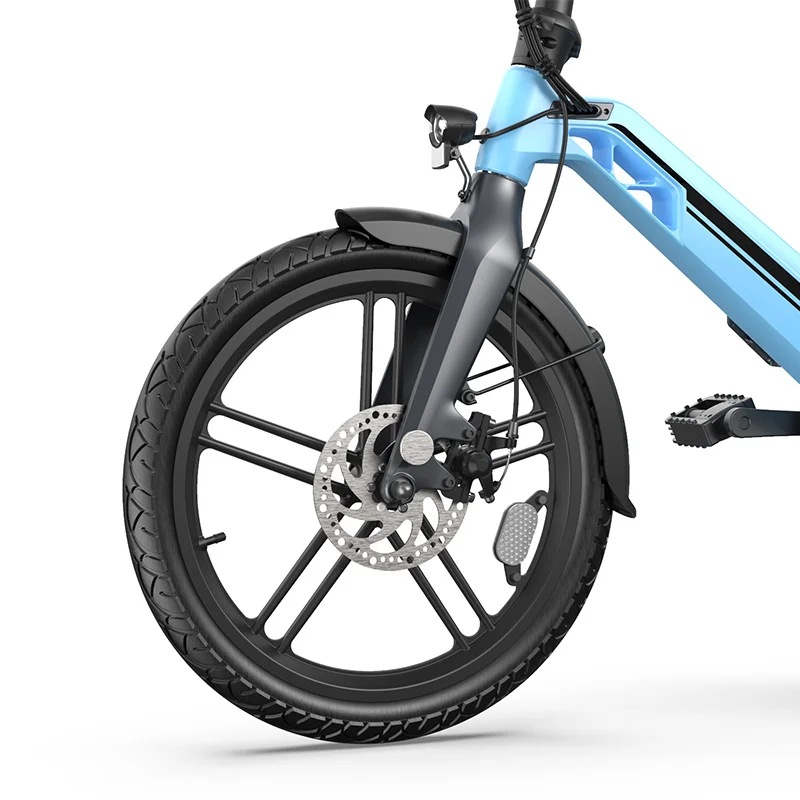 20 Inches City Electric Bicycle With Rear Rack PXID P4 Fast Speed High-End City Bicycle  2 Wide Wheels E Bike for Adults