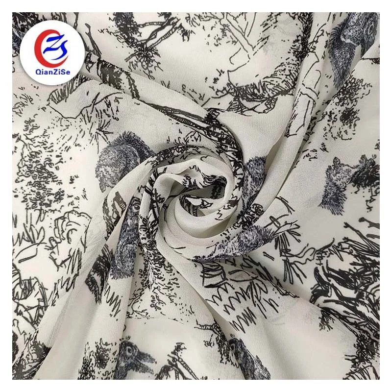 Fashion design 100% polyester floral pattern digital printed satin fabric by the yard