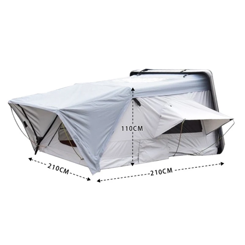 Folding Camping Truck Rooftop Tent 2-3 person large hard shell car roof top tent Aluminum for Outdoor Adventures