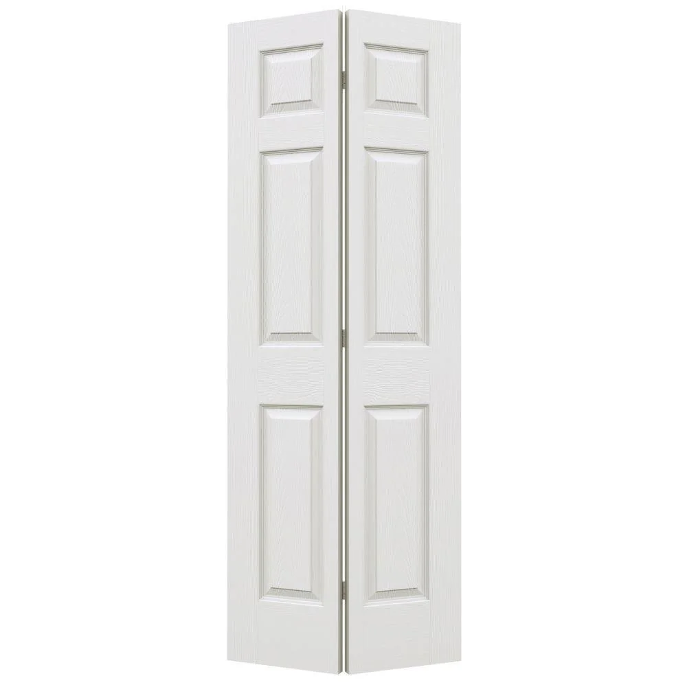 European Design Half-louvered Primed Hollow Core Pine Bi-fold IInternal doors Wooden doors 30 in x 80 in