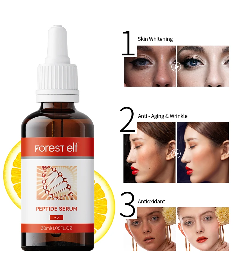 Hyaluronic Acid Serum Anti Aging Niacinamide Wrinkle Acne Dark Spot Remover Peptide Whitening Vitamin C 24K Gold Face Serum