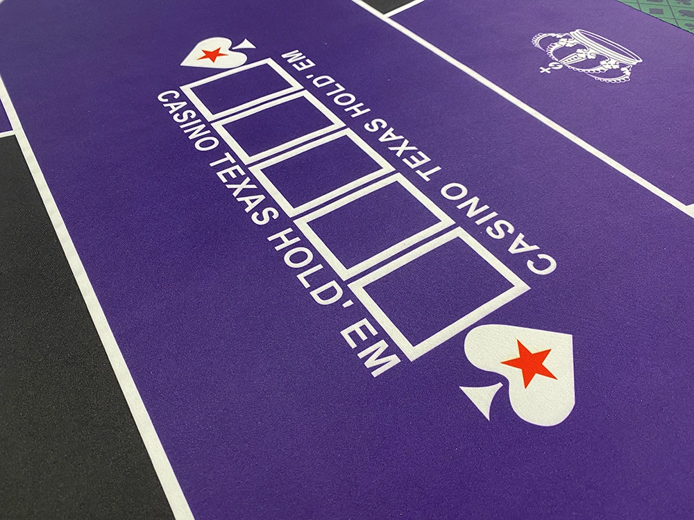 Deluxe Playing Mat Custom 3 Three Card Poker Table Felt Layout Mat