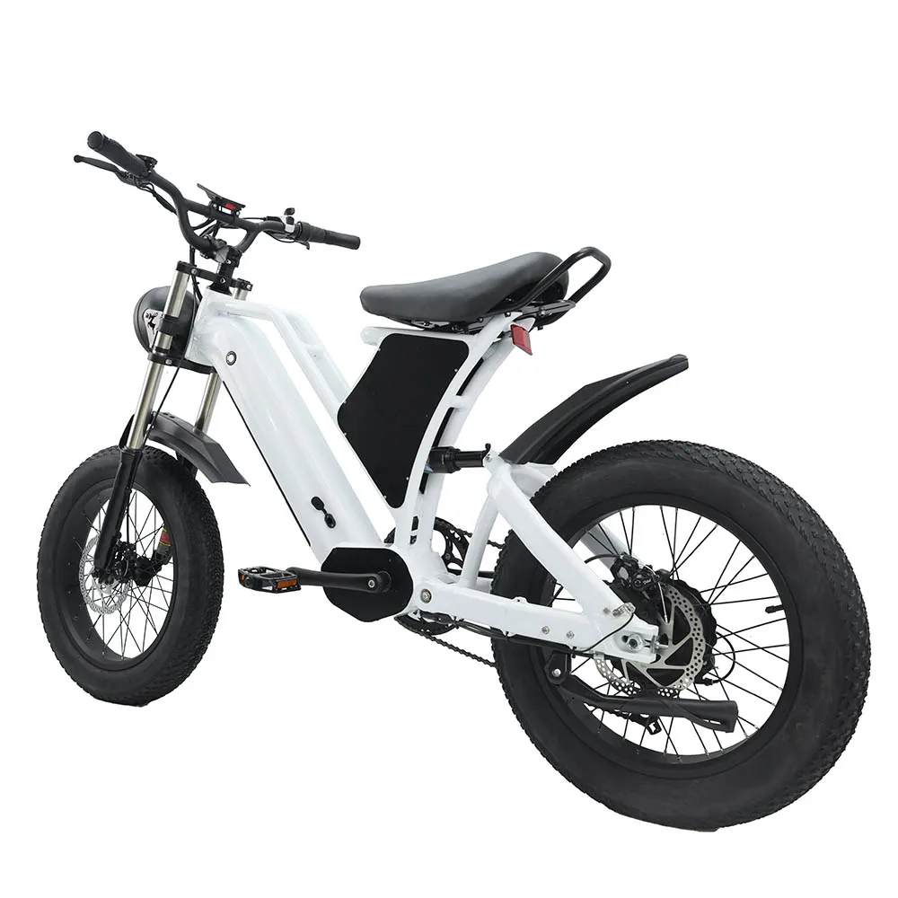 Retro Electric Bike Full Suspension Fat Tire Ebike 20 Inch Electric Bicycle Mountain Beach Cruiser Electric Bike For Sale