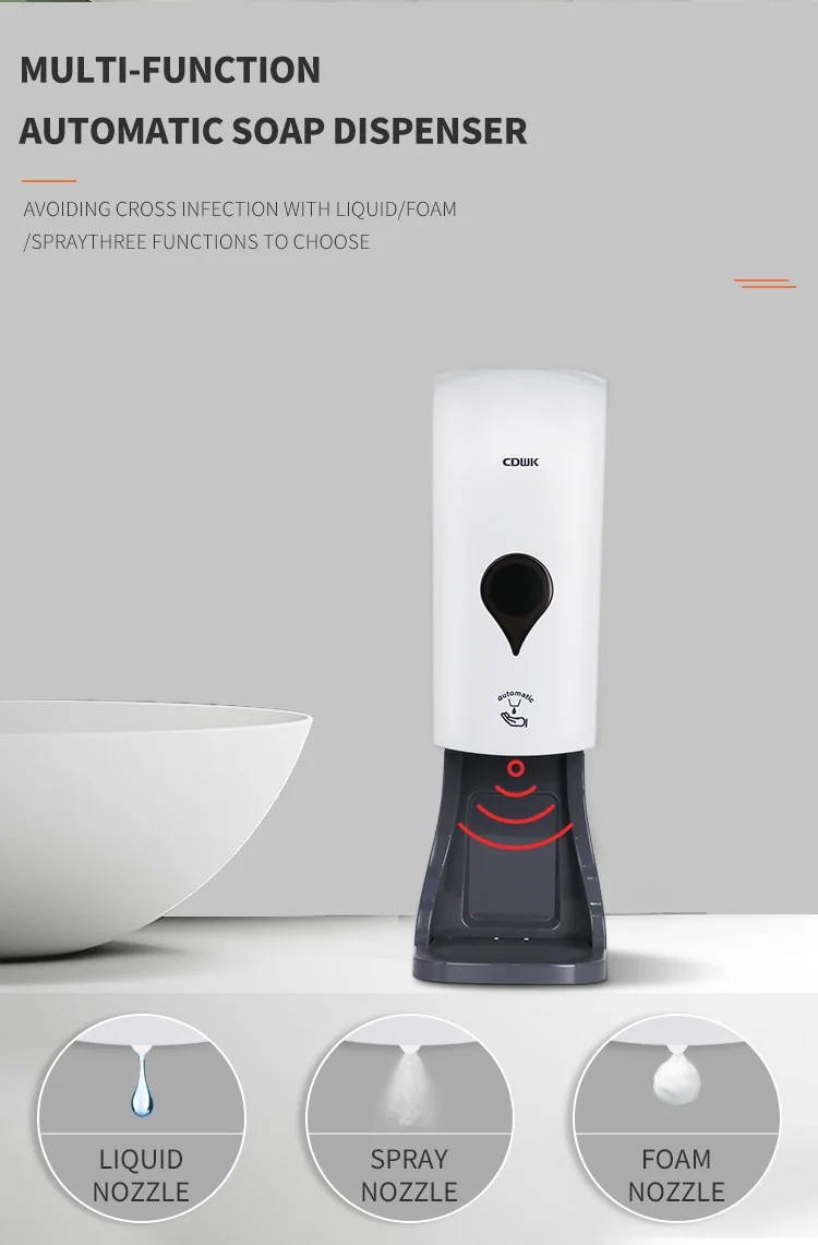 CDWK seifenspender hot sale 1000ml plastic table-top automatic soap dispenser luxurious
