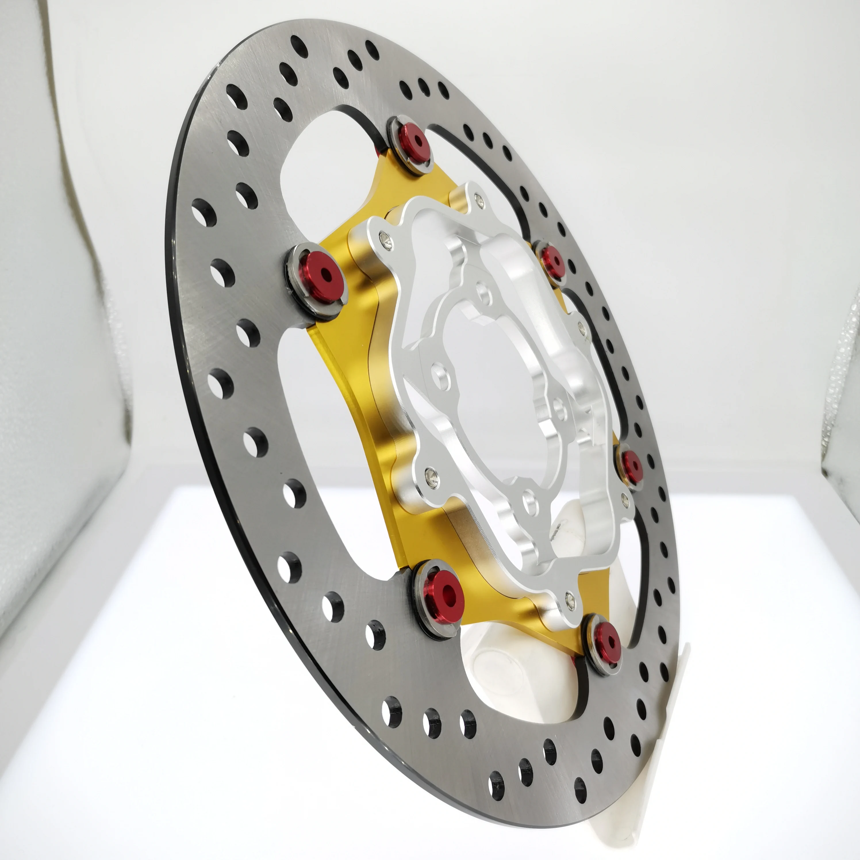 Manufacturer OEM  267mm CNC T6061 T7075 Aluminium alloy anodized color  Motorcycle  front brake disc brake rotor  pads parts