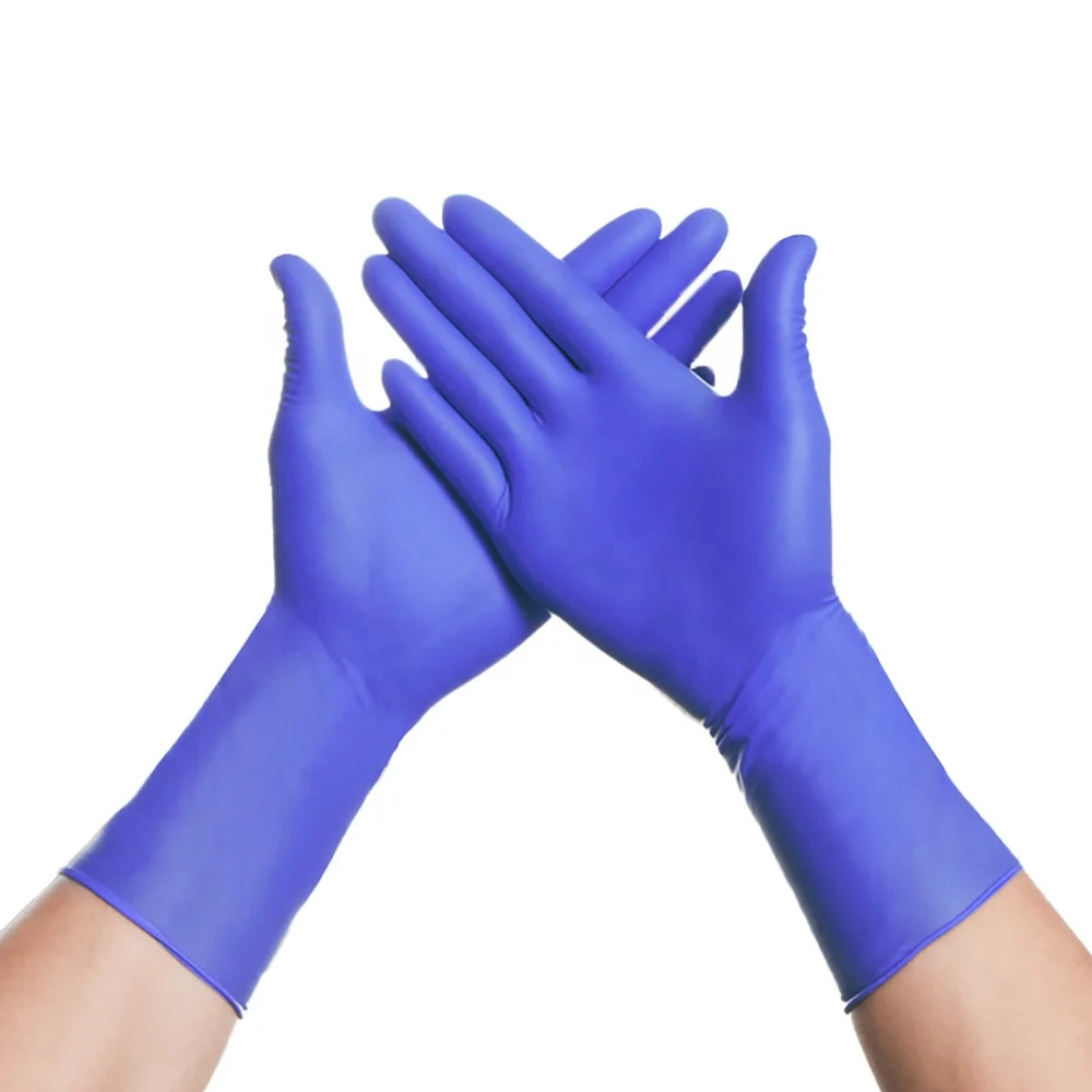 GLOVEMAN Wholesale Blue Powder Free Non-Medical High Quality household Disposable Nitrile Gloves