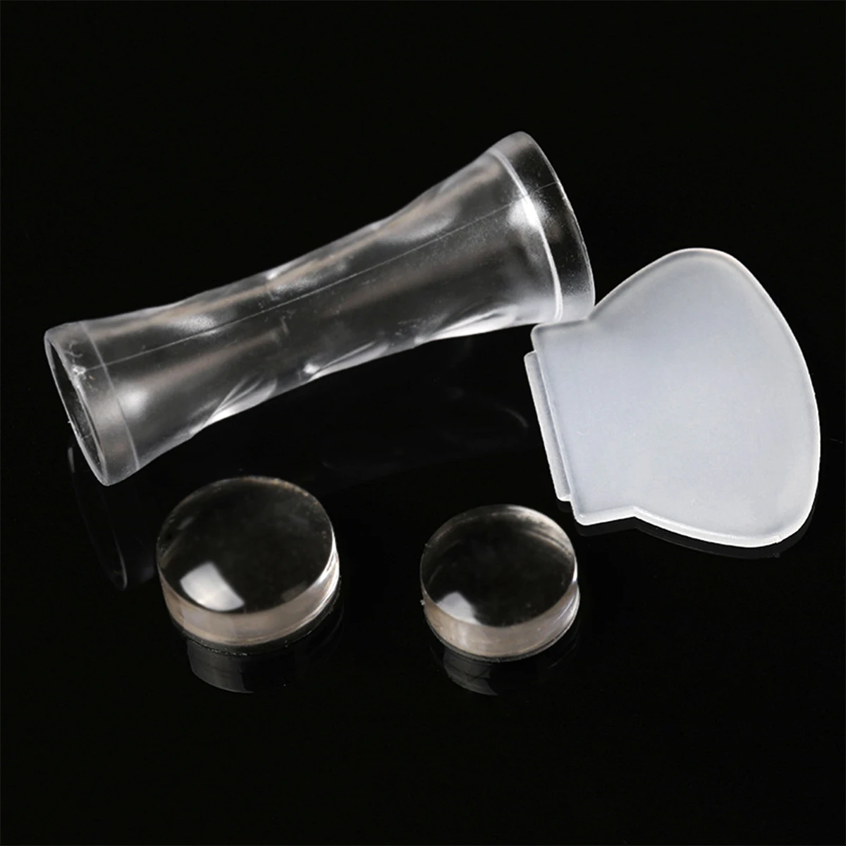 Dropshipping Service Portable Diy Creative Double-Head Jelly Nail Seal Tool Round Clear Plate French Silicone Art Nail Stamper