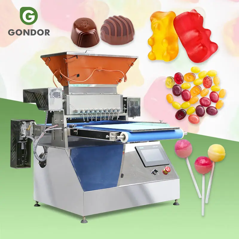 Tabletop Vitmin Small Gummy Bear Form Make Machine Semi Automatic De Fabrication De Bonbon Menthe Gingembre