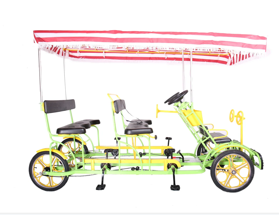 cheap stock direct sale outlet 6 person surrey bike tandem bike for sightseeing