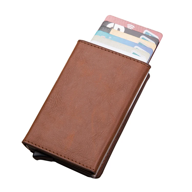 promotion pop up aluminium credit card holder auto metail business card holder for desk