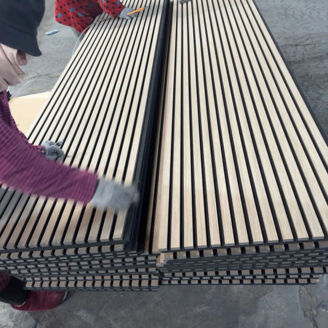 wood panels wall decor interior wood slat Acoustic Panel for wall