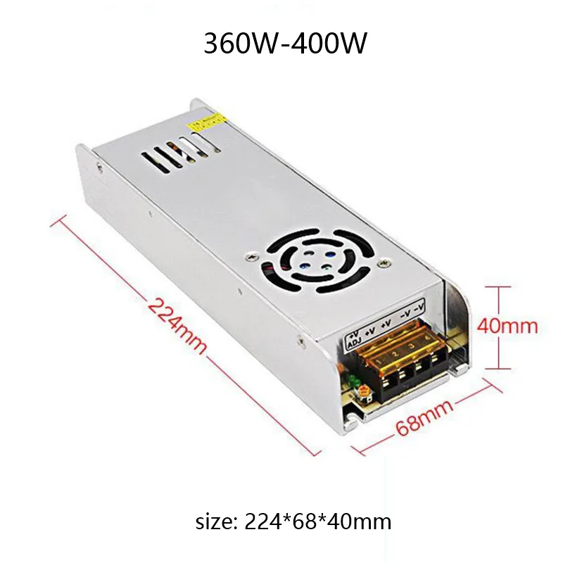 12v 30a slim case power supply, 12v 30a led driver 12v 24v 60w 100w 150w 200w 250w 360w 400w strip shape power supply slim case