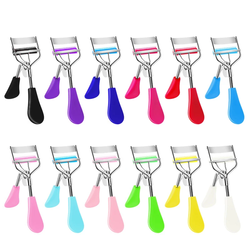 Wholesale Double Color Eye Lash Curler With Logo Printing Custom Mini Eyelash Curler With Comb