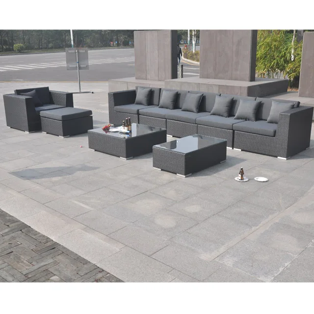 Новый дизайн, плетеная Роскошная уличная мебель из ротанга