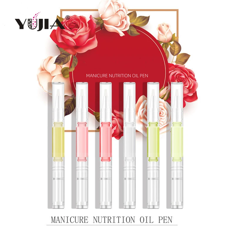 Wholesale Flower Fruits Fragrance Mini Brush-on Private Label Nail Cuticle Oil Pens
