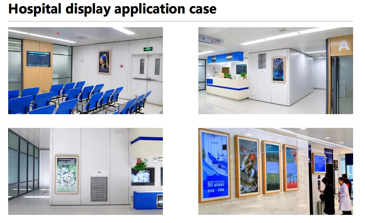 GPX 21.5 32 43 55 65 inch big large size screen photo video nft display screen portable art wifi display digital picture frame