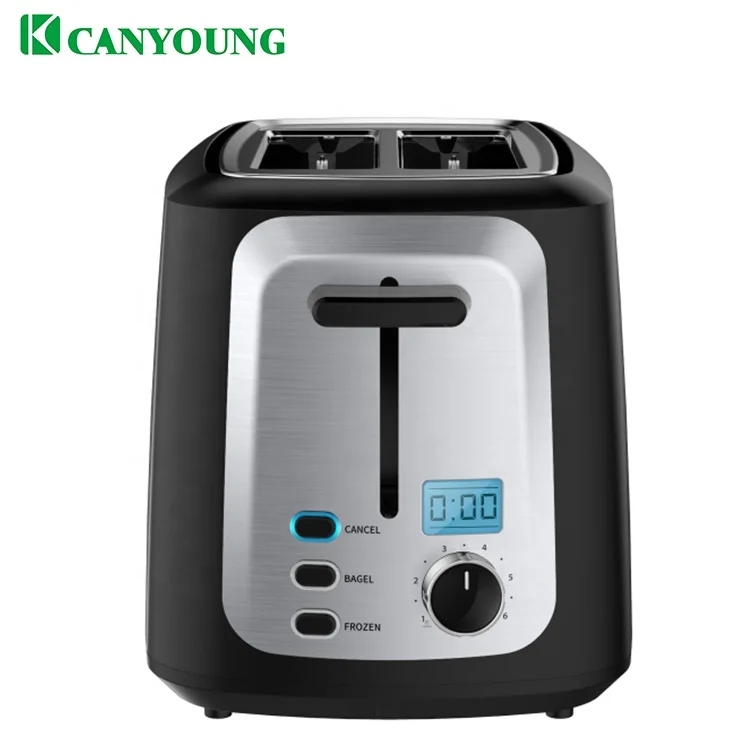 Retro 2 Slice Toaster  Extra-Wide Slot LED Display Toaster with Bagel Defrost Cancel Function with light 6-Shade Setting 850W