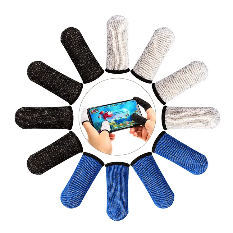 Mobile Games Anti-Sweat Fingertips Mobile Game Touch Screen Finger tips Fingertips Finger Sleeve for pubg gamerock Accessories