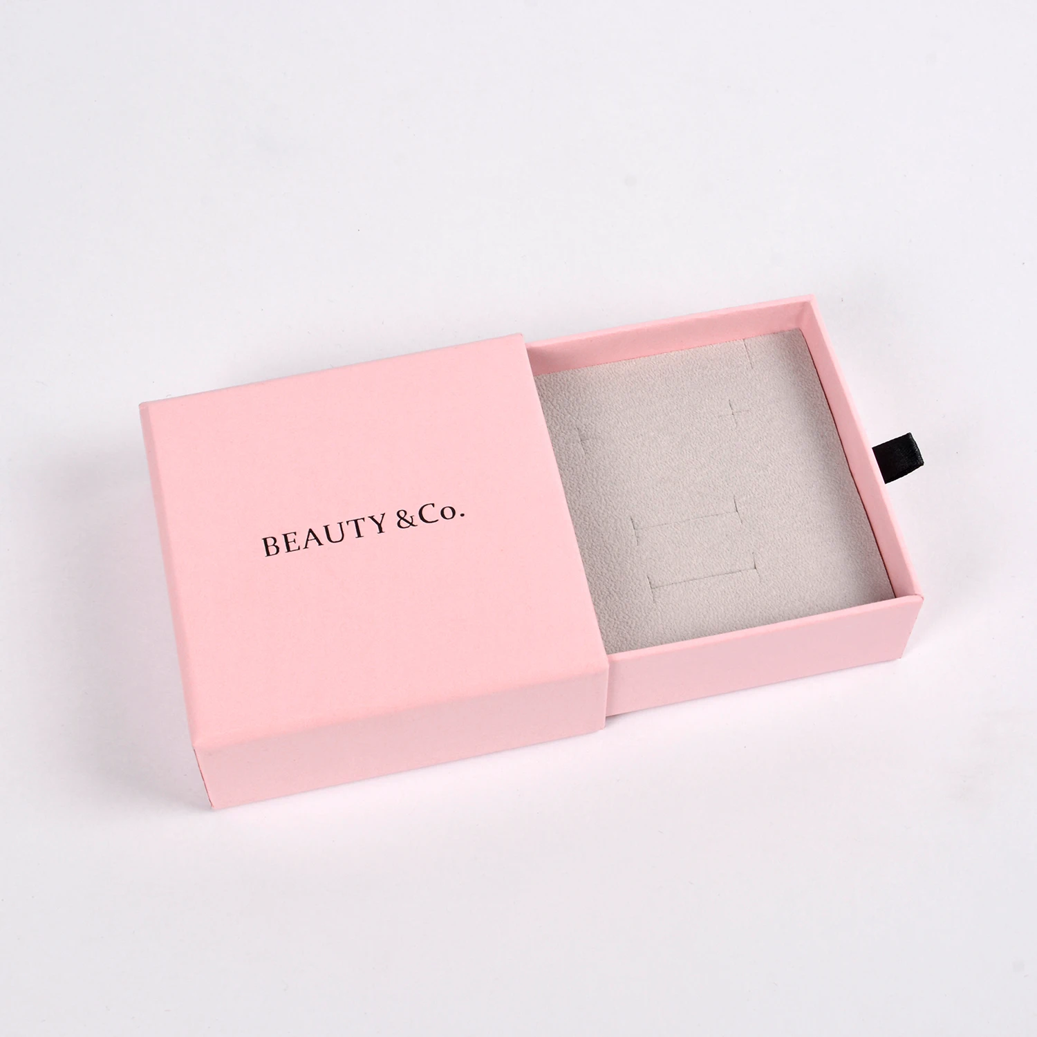 Custom Logo Eco-Friendly Jewelry Packaging Box Low MOQ Velvet Insert Paper Slide Drawer for Storage