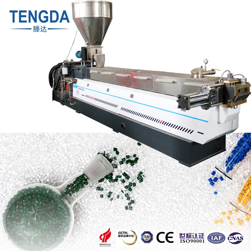 pet flakes pelletizing extruder plastic melting machine for recycling