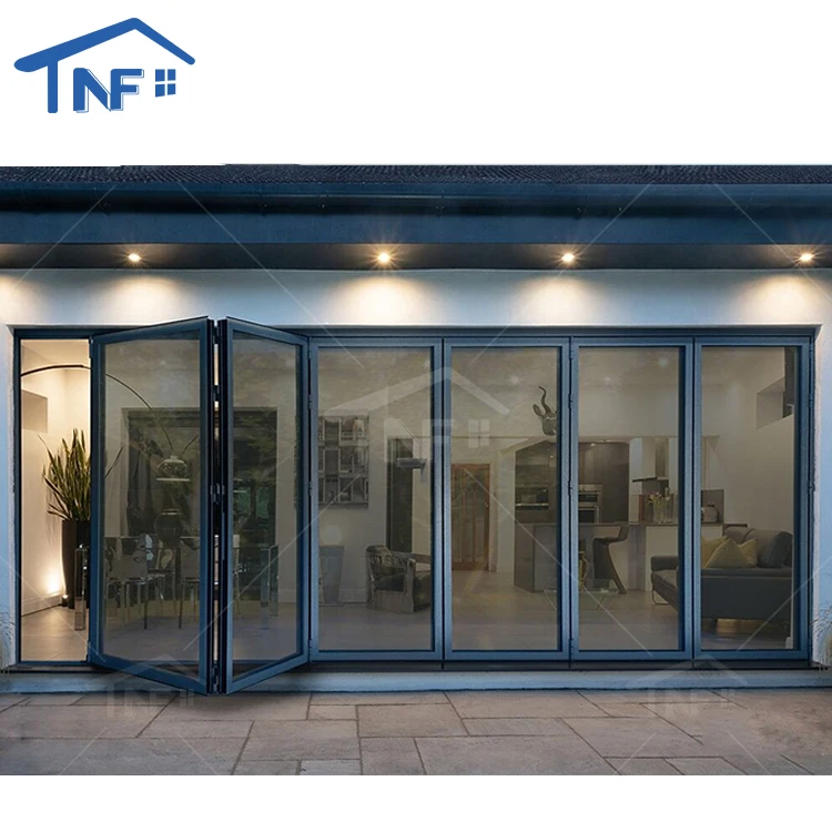 Foshan NF aluminium 4 panel clear glass exterior door