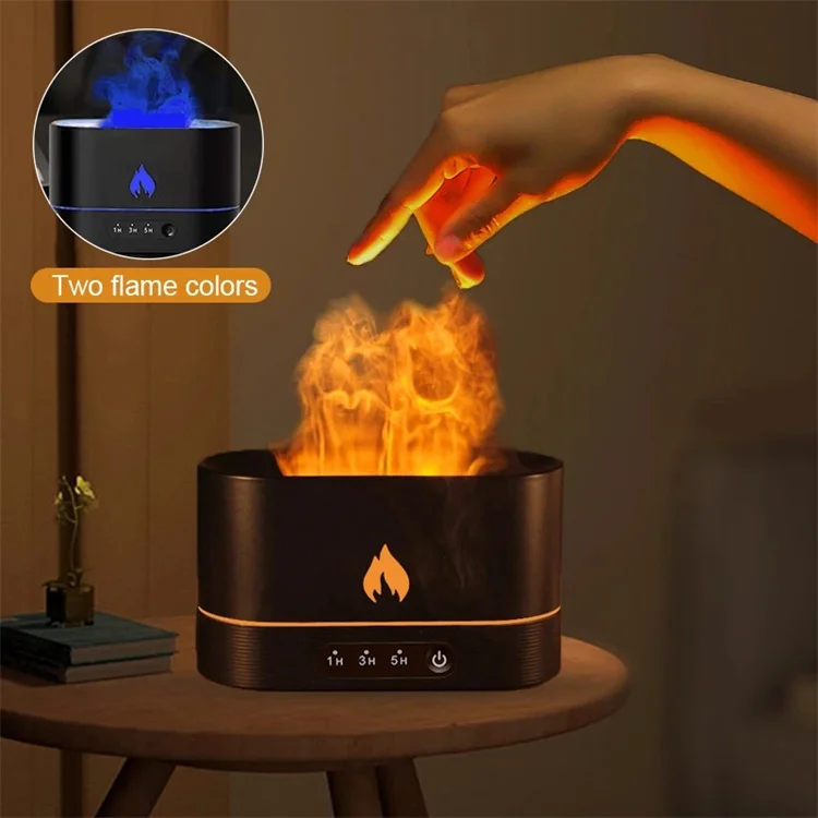 Smoke Ring Mist Spray Humidifier Aroma Essential Oil Aromatherapy Oil Diffuser Flame Night Light