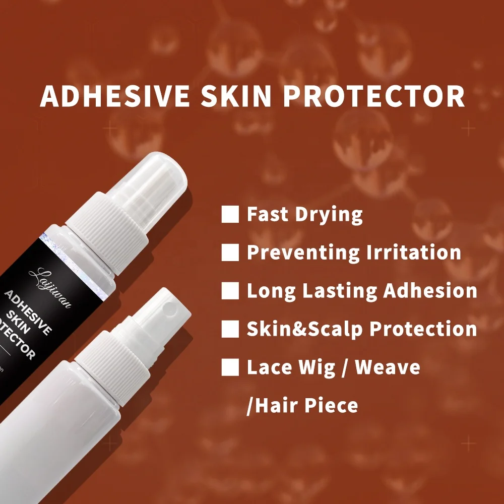 Low MOQ Custom Label  Hair Het Protectant Spray Private Label Adhesive Lace Glue Skin Protector Skin Guard Protectant