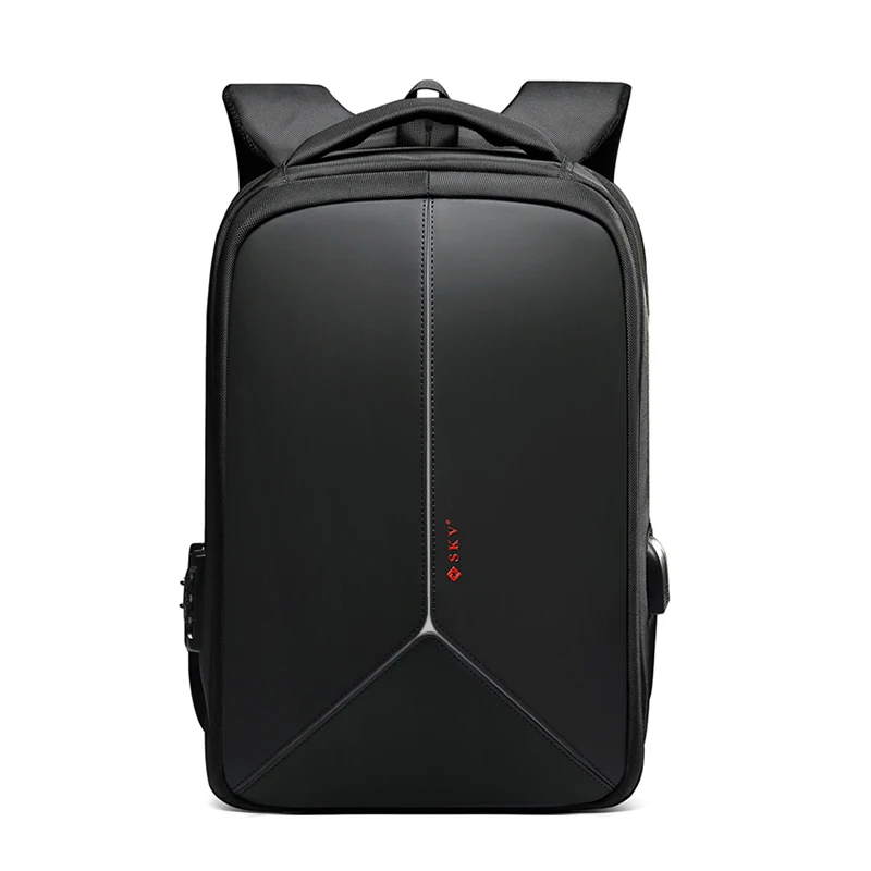 Classic casual travel waterproof Oxford cloth backpack scratch - proof USB charging design password lock backpack