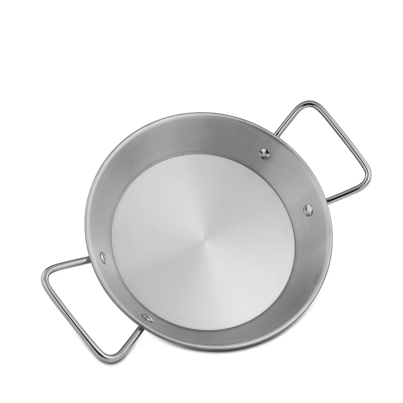 Kitchen Stainless Steel Stir Fry Noodles Soup Stock Pot Double Handle Seafood Pan