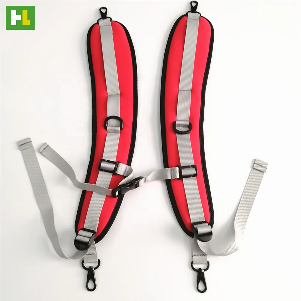 High quality detachable red SBR padded backpack shoulder strap