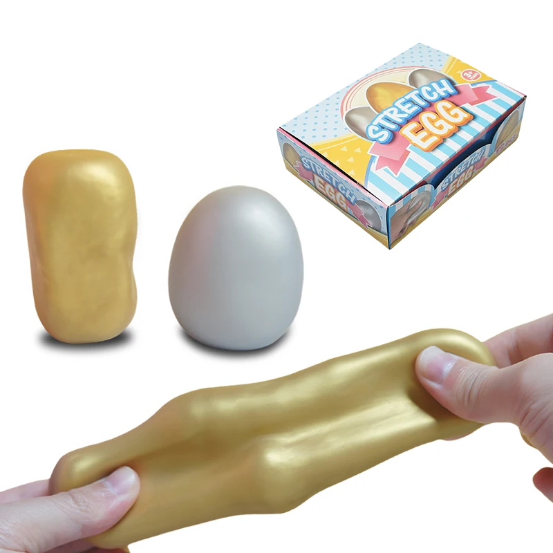 Funny Flexibility Golden Egg Toy Simulation Chicken Eggs Easter Egg Novel Toy TPR Sand Filler Stretchy Toy