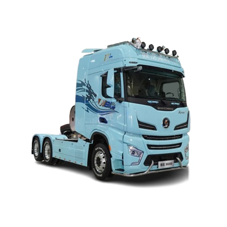 China towing 40 tons 6x4 LNG power 700hp engine automatic 10 tyres 295/80r22.5 automatic transmission tractor truck head