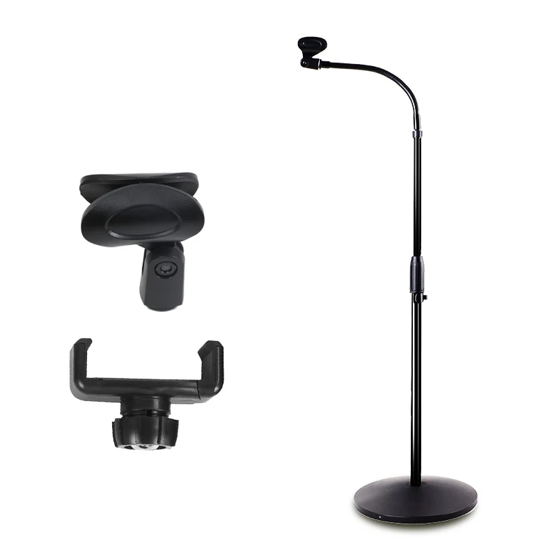 VELMER floor round base flexible stand gooseneck microphone-05