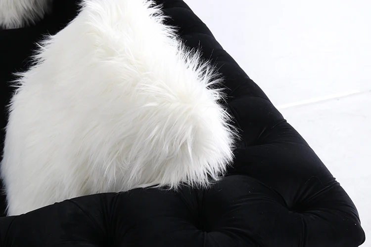 Chinese Wholesale Sofa Bed Furniture For Living Room Black And White Stainless Steel Sofa