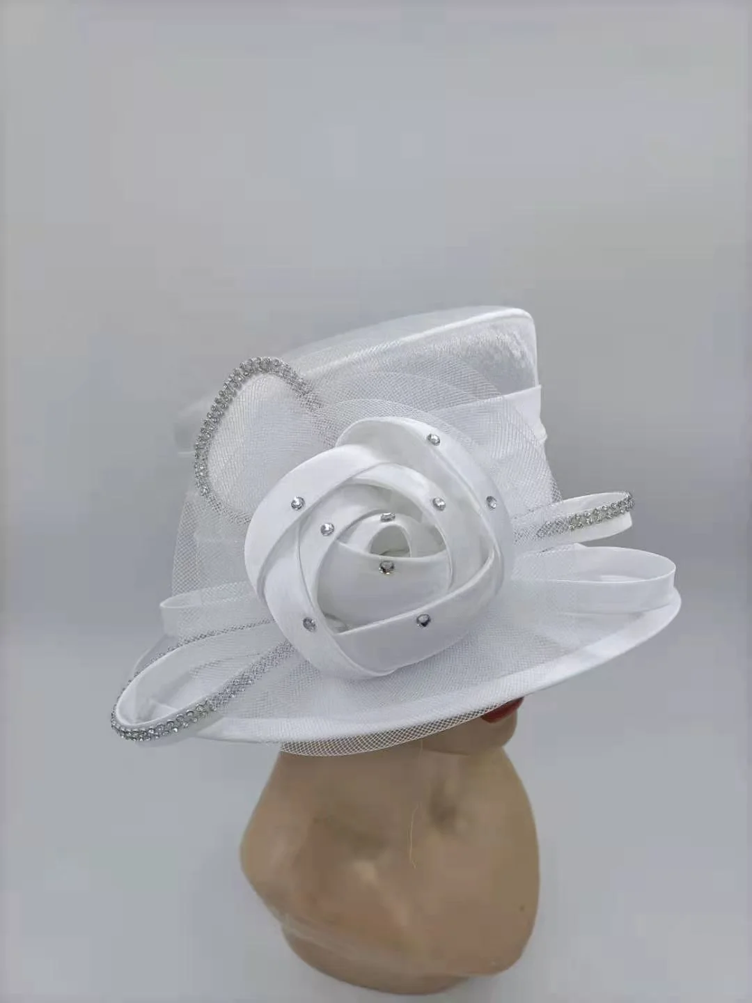 Женская шляпа с широкими полями The Image Royal Fancy, белая, для торжественных вечеринок, для церкви, оптовая продажа, новинка, элегантная женская шляпа на День Матери