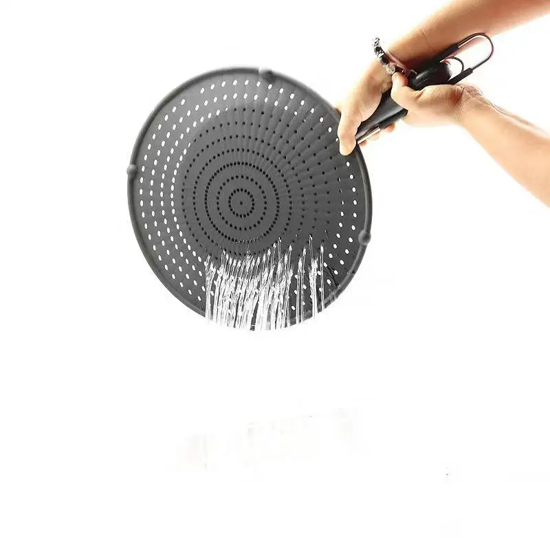 Food grade Fine Mesh silicone 13 in Splatter Screen with TPR Handle Heavy Duty Splatter Guard for Frying Pan oil splash