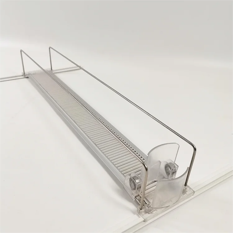 Hangzhou Novaday Supermarket Store Systems Acrylic Automatic Push Display Shelf Dividers Gravity Feed Roller For Shelf