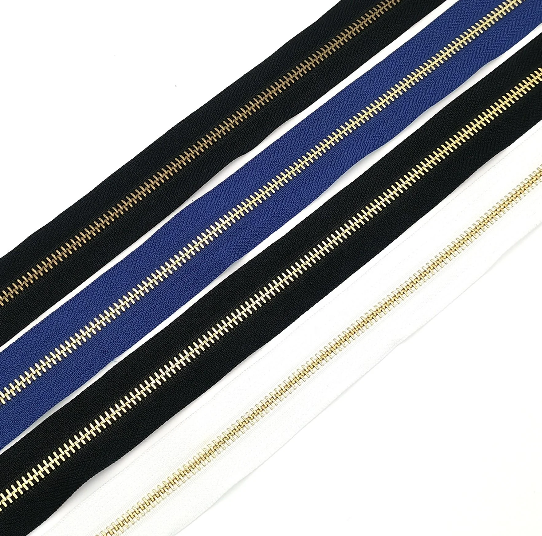 Подгонянная двухсторонняя сумка аксессуары латунная металлическая молния для сумки