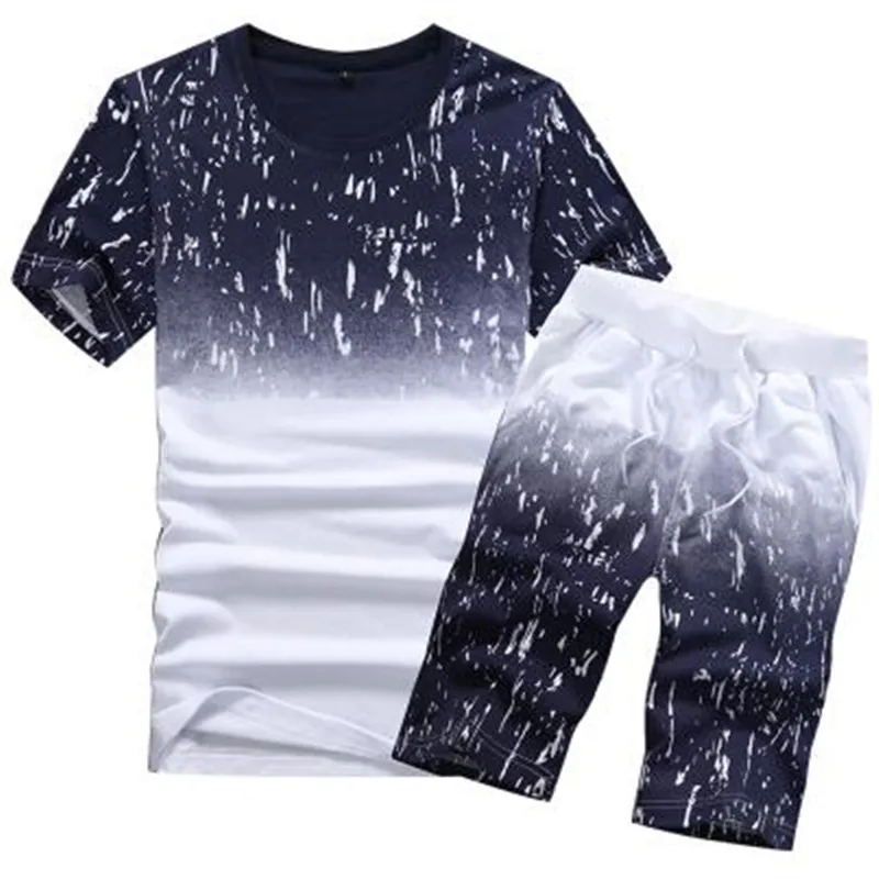 
Wholesale Custom New Fashion Summer Jogging Men Short Sleeve Tshirt And Shorts Set Gym Running Track Sport Suit For Men Oversize 